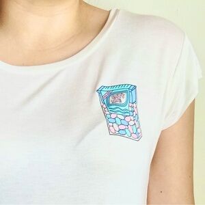 Playful White Graphic Tee